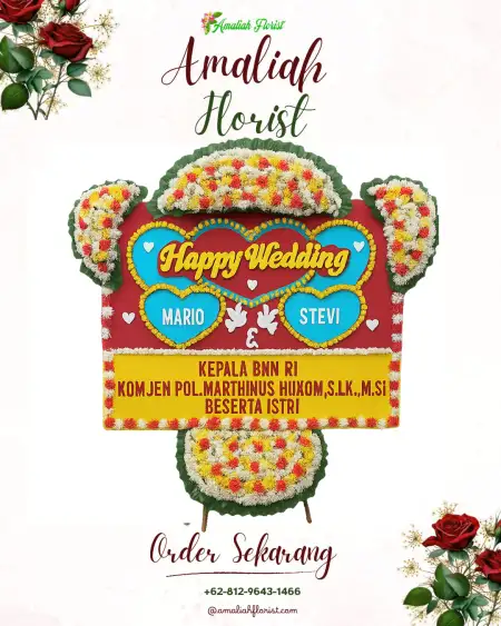 Papan Bunga Pernikahan Wek Iii